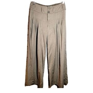 Cartonnier Pants Women’s Size 2 Wide Leg Pleated Brown Pockets Cuffed Corporate